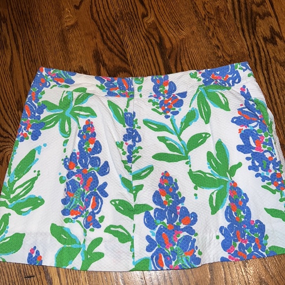 Lilly Pulitzer Jarvey Skort Honeycomb Pique Fresh Cut Blue Bonnet size 10 - Picture 8 of 8